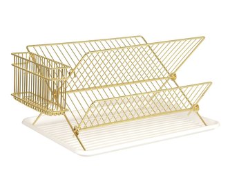 Stojan/odkapávač na nádobí zlatý Present Time