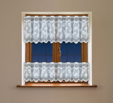 Dekorační vitrážová žakárová záclona GALINA 40 bílá 300x40 cm (cena za spodní díl) MyBestHome