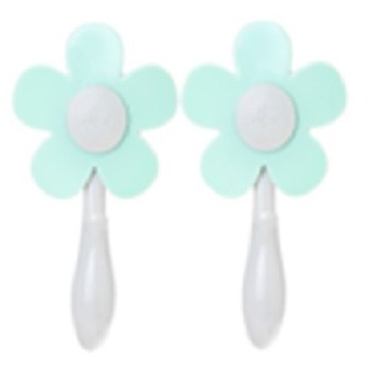 Sda 2 ks háčků, věšák na ručník, utěrku s přísavkou LOLAFLOR s kytičkou VIGAR