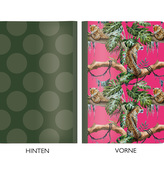 Sešit/Notes/Blok A5 ,,TWO IN ONE" zepředu růžový s leopardy,zezadu puntíky CEDON