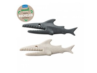 Sada 20 kusů kolíků na prádlo SHARKY šedé,béžové Organic KOZIOL