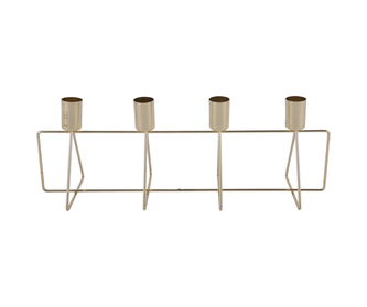 Svícen na 4 svíčky Row zlatá Present Time