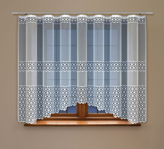 Dekorační žakárová záclona s řasící páskou EGONA 120 bílá 400x120 cm MyBestHome