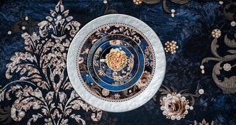 Jídelní 17-ti dílná sada talířů Danubio Blu BRANDANI