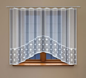 Dekorační žakárová záclona s řasící páskou EZRA 160 bílá 400x160 cm MyBestHome