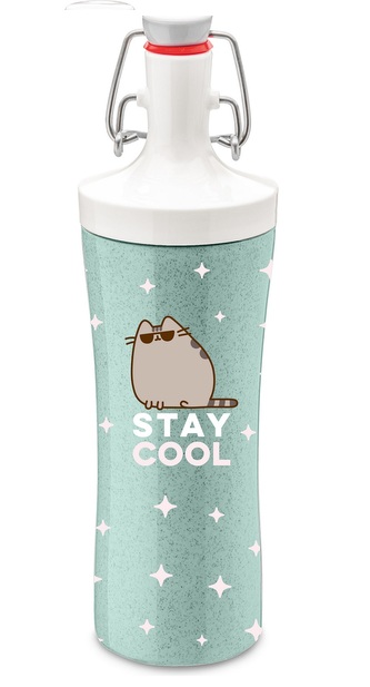 Láhev na vodu 425ml PUSHEEN Tyrkysová ORGANIC KOZIOL