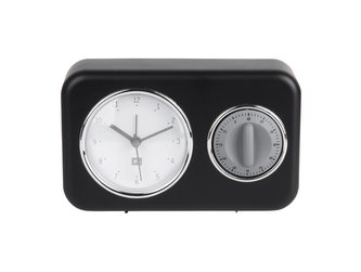 Kuchyňské hodiny s minutkou Nostalgia 17 cm černá Present Time