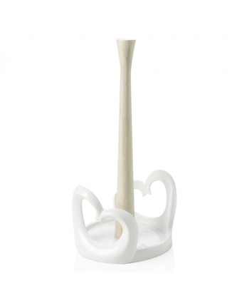 Porcelánový držák na papírové utěrky s motivem dvou srdcí BRANDANI