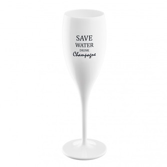 CHEERS NO.1 SAVE WATER DRINK CHAMPAGNE, sklenice na sekt 100ml KOZIOL