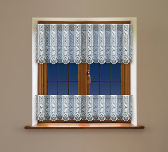 Dekorační vitrážová žakárová záclona AIDATA 40 bílá 300x40 cm (cena za spodní díl) MyBestHome