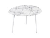 Stolek Ovoid Marble velký bílý Leitmotiv