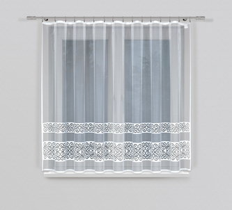 Dekorační žakárová záclona s lurexem s řasící páskou MIMOSA 120 bílá 300x120 cm MyBestHome