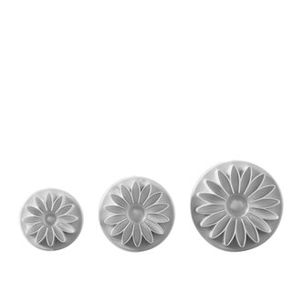 Floral Cutters set 3ks razítek, vykrajovátek  na sušenky květy bílé Mason Cash