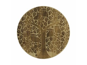 Servírovací prkénko In the forest, kulaté 32cm – Sova Mason Cash