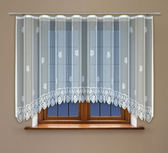 Dekorační žakárová záclona s řasící páskou CLEOPATRA 150 bílá 300x150 cm MyBestHome