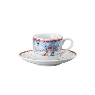 Porcelánový Vánoční espresso šálek a podšálek, Štědrý večer, 0,08l/12 cm Rosenthal