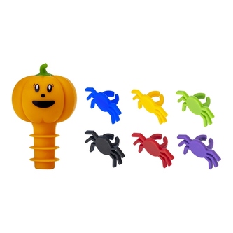 Sada zátka Dýně a 6 halloweenských rozlišovačů VIGAR
