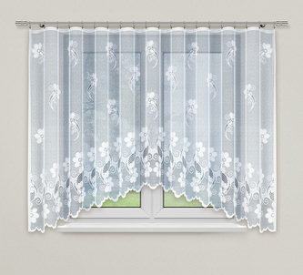 Dekorační žakárová záclona s řasící páskou VALLEY 160 bílá 300x160 cm MyBestHome