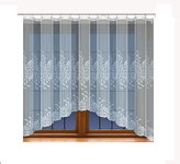 Dekorační žakárová záclona s řasící páskou ALWI 160 bílá 300x160 cm MyBestHome