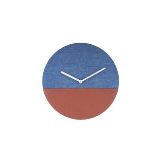 Nástěnné hodiny Leather & Jeans 30 cm Karlsson