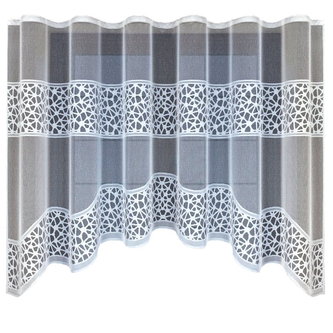 Dekorační žakárová záclona s řasící páskou BARBARA 170 bílá 300x170 cm MyBestHome