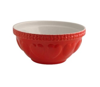 Hearts Mixing Bowls mísa na těsto, 29 cm, 4l červená srdce Mason Cash