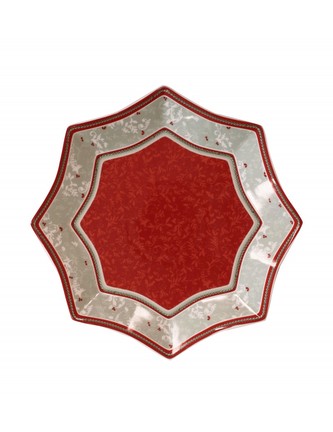 Talíř/tác na cukroví 28 cm ve tvaru hvězdy Connubio BRANDANI