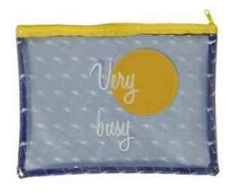 Poloprůhledná kabelka/peněženka,,Sombrillas"-deštníky 27x20 cm modrá Fisura