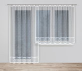 Dekorační žakárová záclona s řasící páskou DOUBLE 140 bílá 300x140 cm MyBestHome
