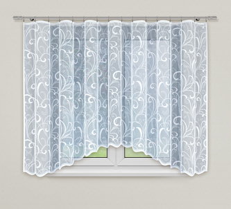 Dekorační žakárová záclona s řasící páskou OMAR 160 bílá 300x160 cm MyBestHome