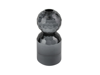 Skleněný svícen Crystal Ball 14,3 cm L černý Present Time