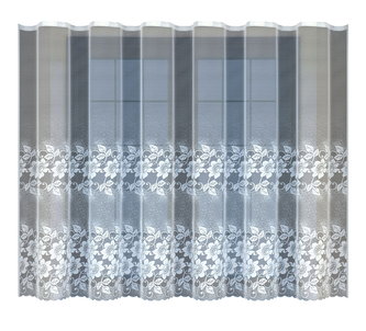 Dekorační žakárová záclona s řasící páskou HIPSUT 160 bílá 300x160 cm MyBestHome