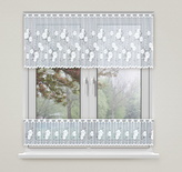 Dekorační vitrážová žakárová záclona AMBAR 60 bílá 300x60 cm (cena za vrchní díl) MyBestHome
