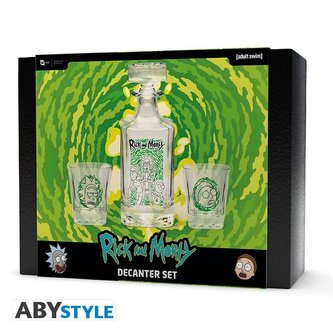 Rick and Morty set 2 sklenic s karafou