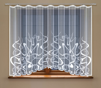 Dekorační žakárová záclona s řasící páskou HANNY 180 bílá 300x180 cm MyBestHome