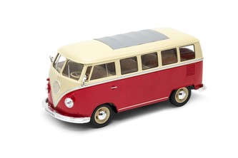 Welly -   VW 1963 Classical Bus  model 1:24 Red