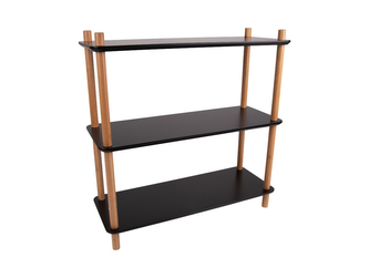 Policový regál/knihovna Simplicity 3 pátrový S Leitmotiv