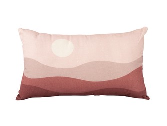 Bavlněný obdélníkový polštář Square 50 x 30 cm Jemně růžová Present Time