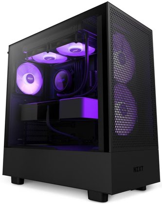 NZXT skříň H5 Flow RGB edition / 2x120 mm fan / USB 3.0 / USB-C 3.1 / RGB / průhledná bočnice / mesh panel / černá NZXT skříň H5 Flow RGB edition / 2x120 mm fan / USB 3.0 / USB-C 3.1 / RGB / průhledná bočnice / mesh panel / černá