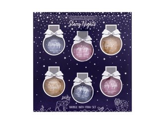 The Indulgent Bathing Co Starry Nights pěna do koupele Lavender And Lime Flower Bath Foam 2 x 30 ml + pěna do koupele Ylang Ylang And Patchouli Bath Foam 2 x 30 ml + pěna do koupele Jasmine And Neroli Bath Foam 2 x 30 ml