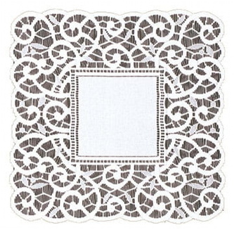 Dekorační žakárový ubrousek KENAN bílá 50x50 cm Mybesthome