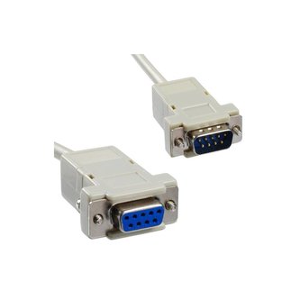 Prodlužovací sériový kabel D-Sub 9 (M) - D-Sub 9 (F), 3m, šedý