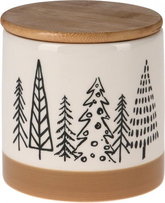Keramická dóza s víkem Tree 10x10 cm