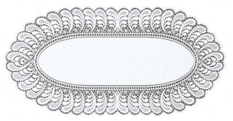 Žakárový oválový ubrus - běhoun SASKIE 70x140 cm bílá MyBestHome