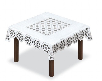 Žakárový ubrus ALBINA 120x120 cm bílá MyBestHome