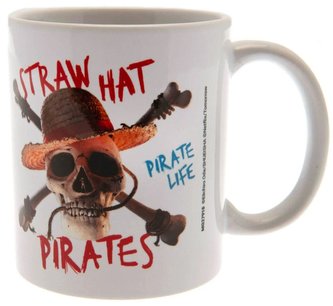 Keramický hrnek One Piece: Pirátský sláměný klobou se znakem (objem 315 ml)