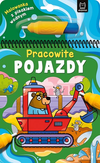 Malowanka z pisakiem wodnym. Pracowite pojazdy Malowanka z pisakiem wodnym. Pracowite pojazdy