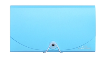 Desky na dokumenty CONCORDE s gumou DL, 13 kapes, pastel modrá