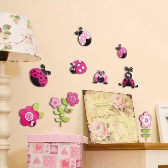 Crearreda Dekorace 3L M Pink Ladybugs 14506 Slunéčko sedmitečné