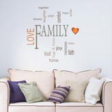 Crearreda Samolepicí dekorace DL L Family 62235 Nápisy na téma rodiny
